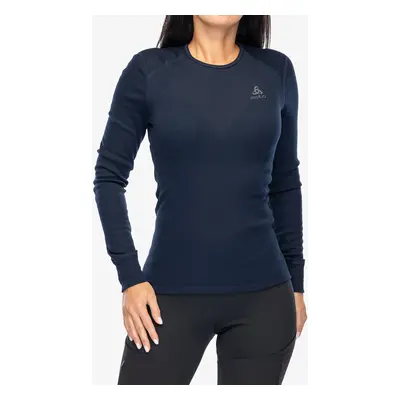 Dámská funkční mikina Odlo Active Warm Eco BL Top Crew Neck LS - dark sapphire