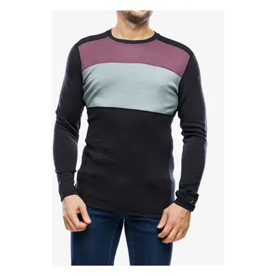 Funkční mikina Smartwool Classic Thermal Merino Base Layer Colorblock Crew Boxed - charcoal/argy