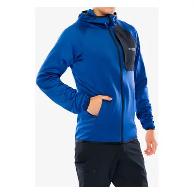 Mikina s kapucí Columbia Triple Canyon Grid Fleece Hooded FZ II - mountain blue/black