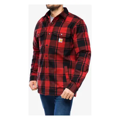 Turistická košile Carhartt Flannel Sherpa-Lined Shirt Jac - red ochre