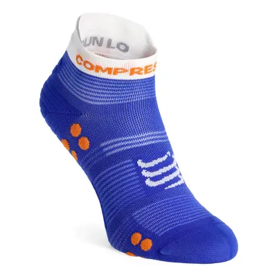 Ponožky na běhání Compressport Pro Racing Socks v4.0 Run Low - dazz blue/white