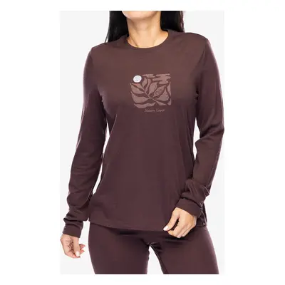 Dámská mikina bez kapuce Odlo Merino Nature Lover TS Crew Neck LS - fudge