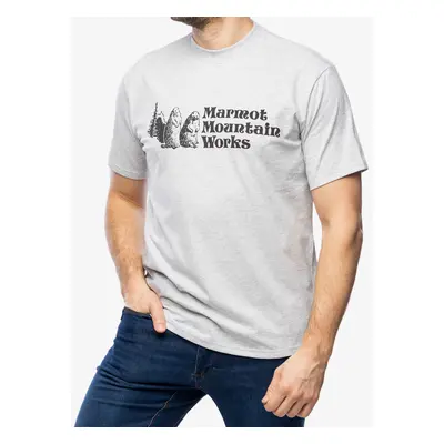 Bavlněné tričko Marmot MMW Tee S/S - light grey heather