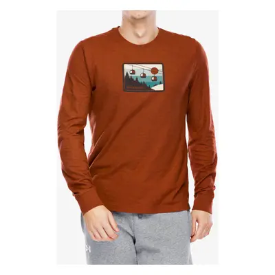 Mikina bez kapuce Smartwool Gondola Ride Graphic Long Sleeve Tee - pecan brown