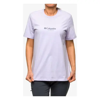 Bavlněné tričko dámské Columbia Boundless Beauty SS Tee - purple tint/rhodies PDX graph