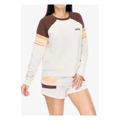 Dámská mikina bez kapuce Rip Curl Surf Revival Raglan Crew - oatmeal marle