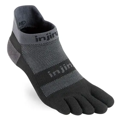 Běžecké ponožky Injinji Run Midweight No-Show - black/grey