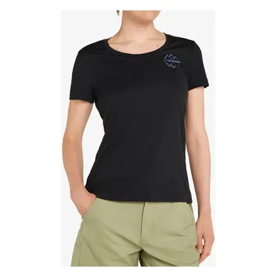 Merino triko dámské Icebreaker Merino Tech Lite III SS Scoop Tee Logo Reflections - black