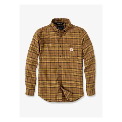 Košile Carhartt Midweight Flannel L/S Plaid Shirt - oak brown