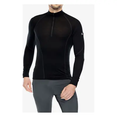 Funkční mikina Sensor Merino Active Tee LS Zip - black