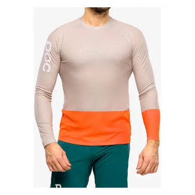 Mikina na kolo POC MTB Pure LS Jersey - light sandstone beige/zink orange