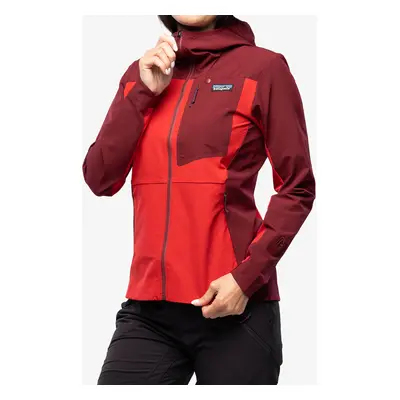 Dámská bunda Patagonia R1 CrossStrata Hoody - touring red