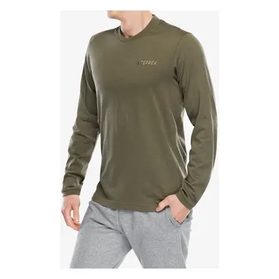 Longsleeve adidas TERREX Xploric Logo LS Tee - olive strata