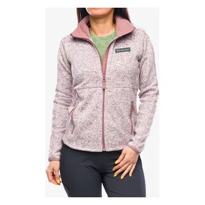 Fleece mikina dámská Columbia Sweater Weather Full Zip - fig heather/fig