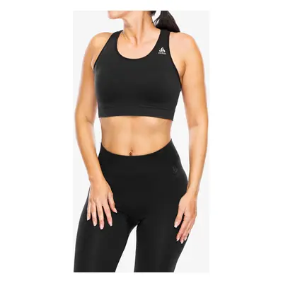 Sportovní podprsenka Odlo Medium Ceramicool Sport Bra Seamless - black melange