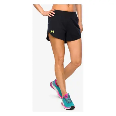 Běžecké kraťasy dámské Under Armour Lighter Than Air Short - black/black/lime surge