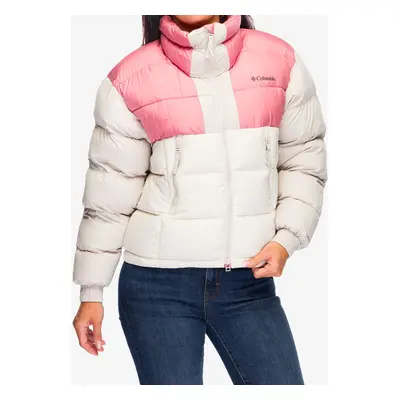 Zateplená bunda dámská Columbia Pike Lake II Cropped Jacket - chalk/pink agave/dark stone