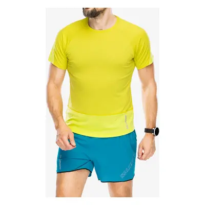 Běžecké triko Salomon Cross Run S/S Tee - citronelle/sulphur