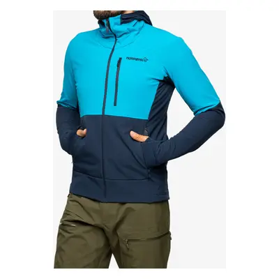 Bunda na skialpinismus Norrona Lofoten Hiloflex200 Hood - hawaiian surf/indigo night