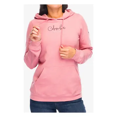 Dámská mikina s kapucí Columbia Trek Graphic Treatment Hoodie - pink/script