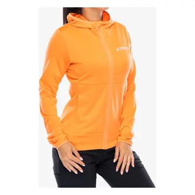 Outdoor mikina dámská adidas TERREX Xperior Light Fleece Hooded Jacket - amber tint