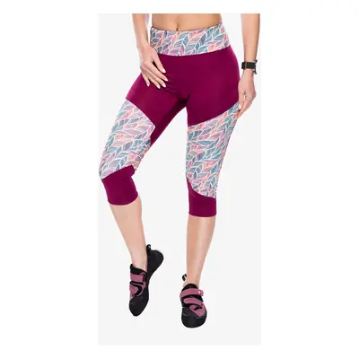 Lezecké legíny Ocun Rhea 3/4 Leggings - wine rhododendron