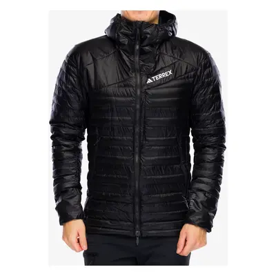 Péřová bunda adidas TERREX Techrock Down Hooded Jacket - black