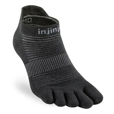 Ponožky na běhání Injinji Run Original Weight No-Show - black