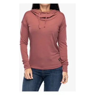 Dámská mikina s kapucí Super.natural Funnel Hoodie - roan rouge