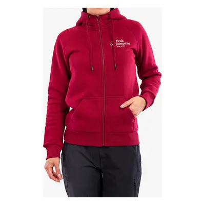 Dámská mikina Peak Performance Original Zip Hood - rogue red