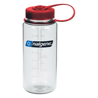 Turistická láhev Nalgene Sustain Wide Mouth oz (500 ml) - clear/red