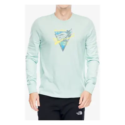 Mikina bez kapuce Smartwool Original Shred Graphic Long Sleeve Tee - arctic green