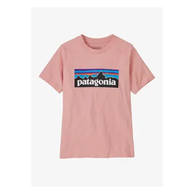 Dětské tričko Patagonia P-6 Logo T-Shirt - mallow pink