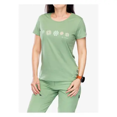 Dámské tričko s potiskem Vaude Cyclist T-Shirt V - willow green uni