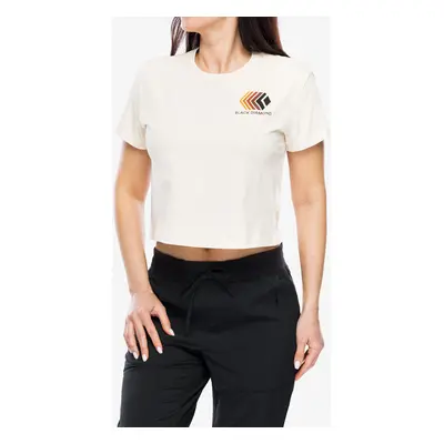 Dámské tričko s potiskem Black Diamond Faded Crop SS Tee - off white