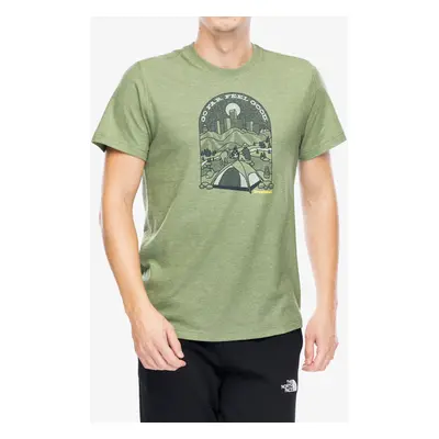 Tričko s potiskem Smartwool Streets to Peaks Graphic Short Sleeve Tee - fern green