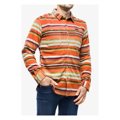 Pánská turistická košile Columbia Flare Gun Fleece Over Shirt - warp red surfcrest stripe