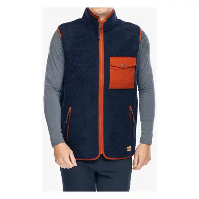 Vesta Fjallraven Vardag Pile Fleece Vest - navy/autumn leaf