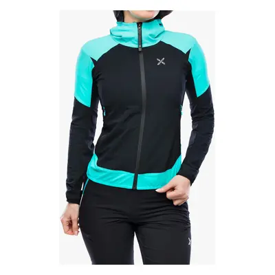 Softshellová bunda dámská Montura Wind Revolution Hoody Jacket - black/light blue