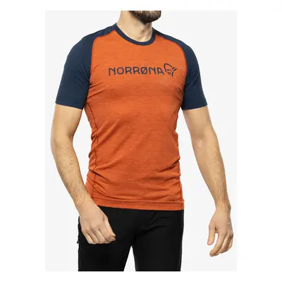 Cyklistické triko Norrona Fjora Equaliser Lightweight T-Shirt - rooibos tea/indigo night