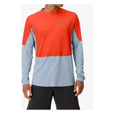 Mikina na běhání Norrona Senja Equaliser Lightweight Long Sleeve - adrenalin