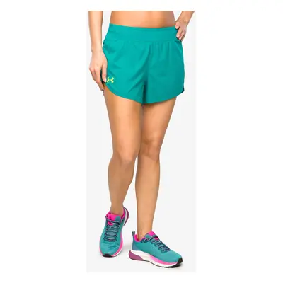 Běžecké kraťasy dámské Under Armour Lighter Than Air Short - coastal teal/lime surge