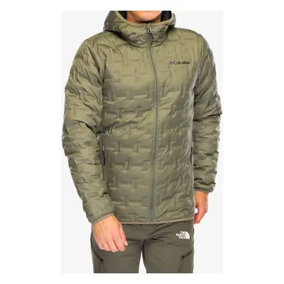 Péřová bunda Columbia Delta Ridge Down Hooded Jacket - stone green