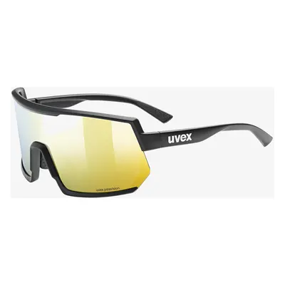 Brýle na kolo Uvex Sportstyle P - black matt/mirror yellow