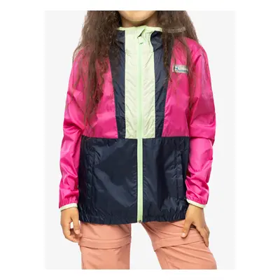 Dívčí bunda Columbia Back Bowl Hooded Windbreaker - pink ice/nocturnal/key west