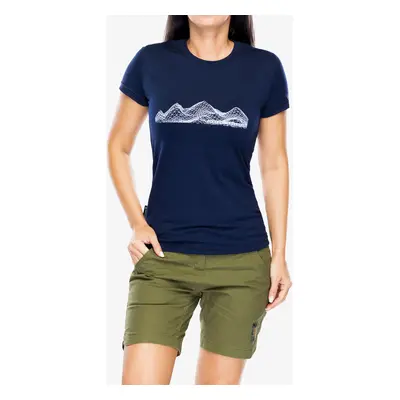 Dámské tričko Sensor Merino Active PT Tee SS - deep blue mountains