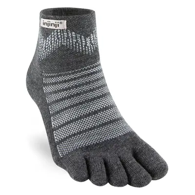 Merino ponožky Injinji Outdoor Midweight Mini-Crew Wool - slate