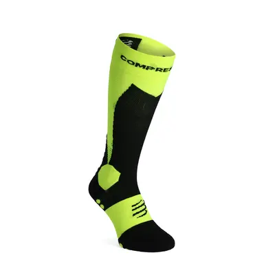 Skialpové ponožky Compressport Ski Touring Full Socks - safe yellow/black