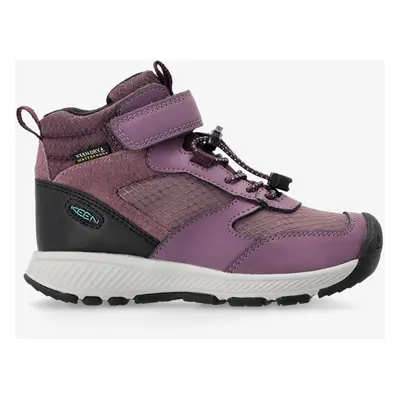 Dětské boty Keen Skua Mid WP Kids - black plum/plum perfect