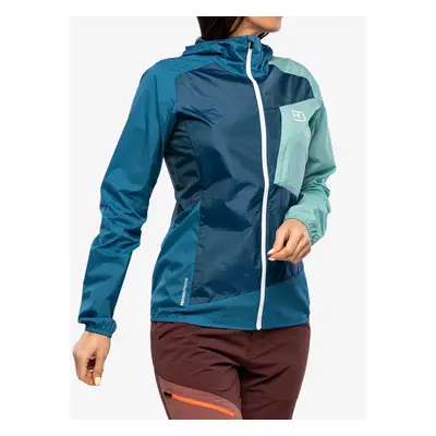 Větrovka dámská Ortovox Windbreaker Jacket - petrol blue